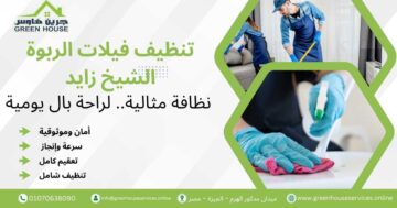 تنظيف فيلات الربوة الشيخ زايد