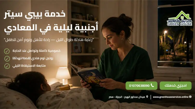 خدمة بيبي سيتر أجنبية ليلية في المعادي