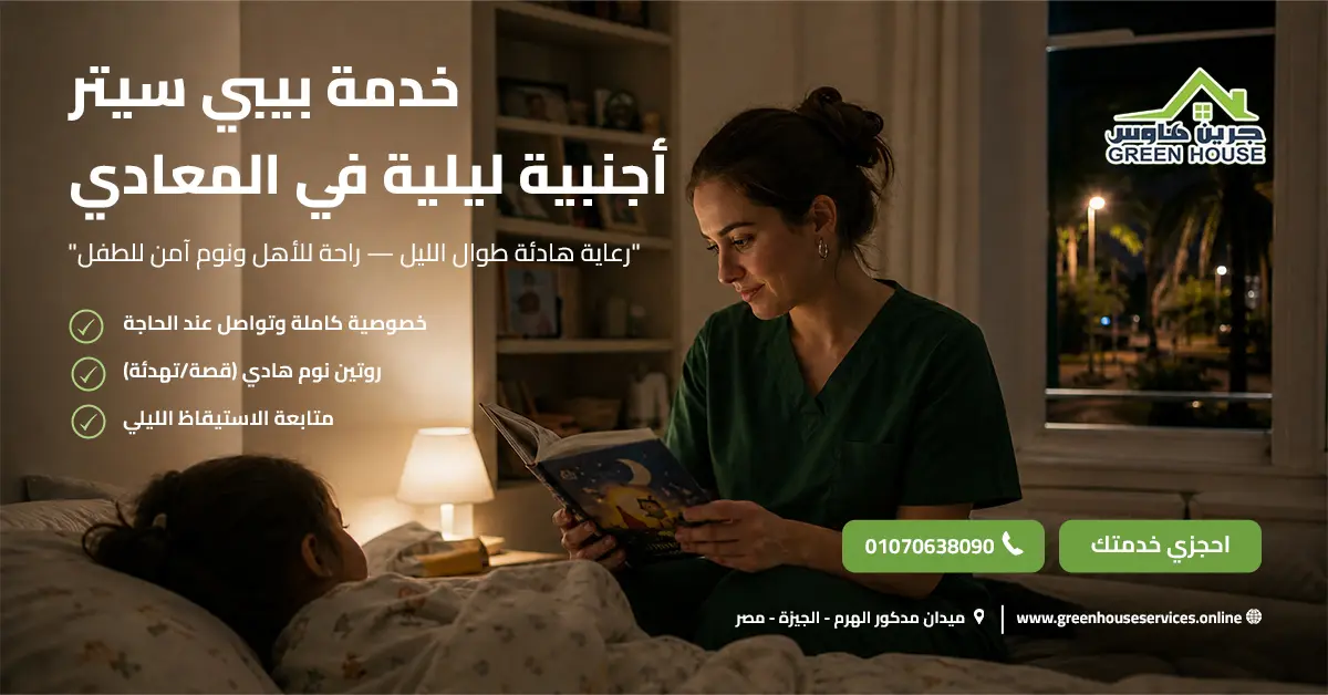 خدمة بيبي سيتر أجنبية ليلية في المعادي
